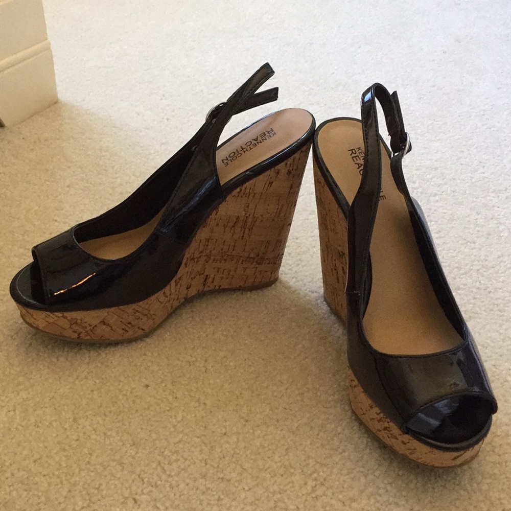 Kenneth Cole Slingback platform heels